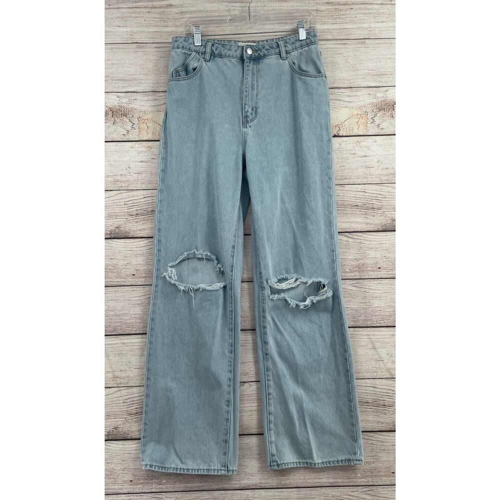 Rolla's High‎ Rise Loose Straight Jeans Women's Size 30 Blue Light Wash Denim